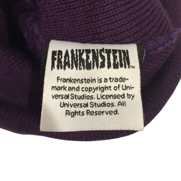Universal Studios IT'S A MONSTER FRANKENSTEIN Purple Pom Pom Beanie OSFM - Picture 3 of 5